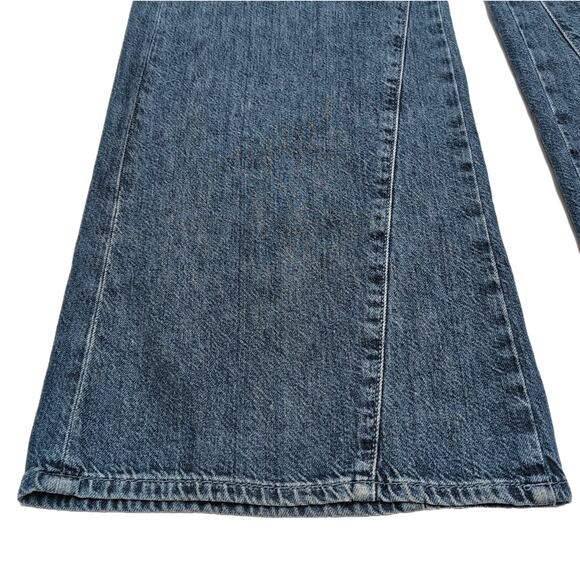 We The Free People Sheridan Denim Trouser Wide Leg Jeans Womens Size 28 NEW - Picture 5 of 15